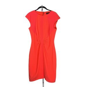 Ted Baker London Acerola Sheath Dress Orange Mesh Panel Cap Sleeve Bodycon 3